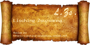 Lisching Zsuzsanna névjegykártya