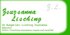 zsuzsanna lisching business card